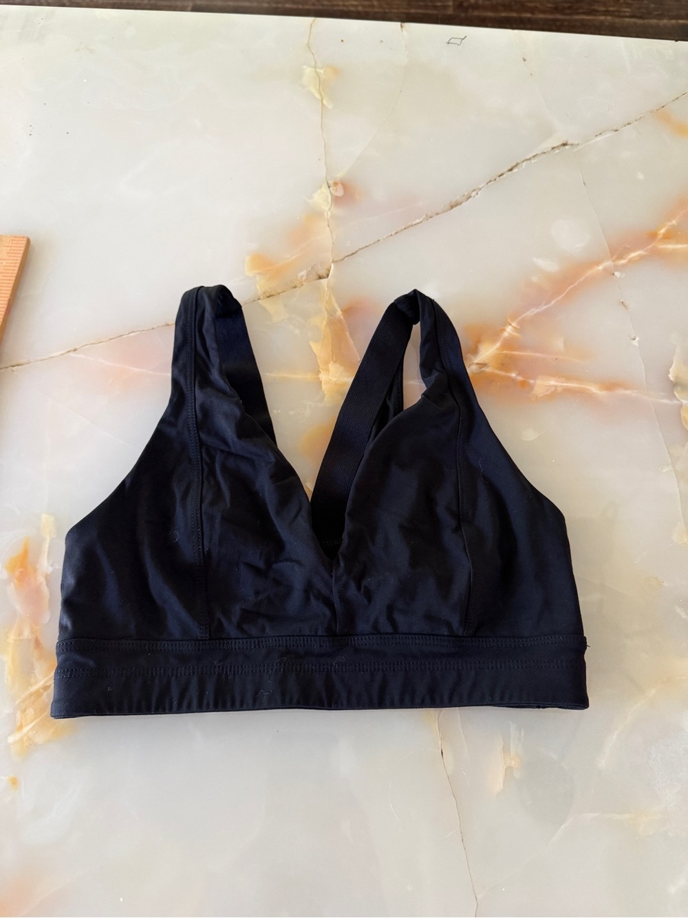 Year of Ours Black Deep V Wireless Bralette